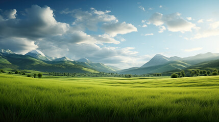 Fototapeta premium simple lofi inspired realistic grass field