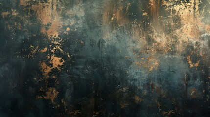 A moody, grunge composition with distressed textures and dark, brooding color palette. - obrazy, fototapety, plakaty
