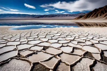 Foto op Plexiglas DEATH VALLEY, CALIFORNIA, USA, APRIL 10, 2015 : Badwater basin in death valley national park, california, united states © MISHAL