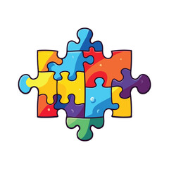 Fototapeta premium abstract autism puzzle background
