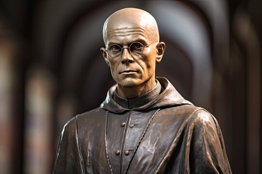 Saint Maximilian Kolbe bronze statue.