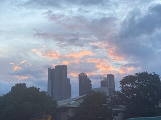 Afternoon sky over the city