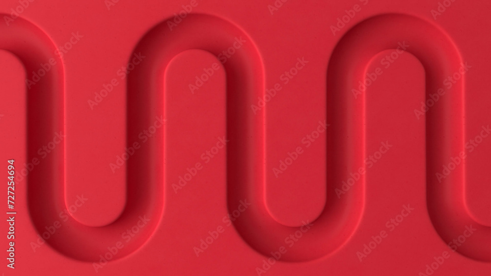 Poster red abstract 3d background. smooth light, realistic dynamic. 3d rendering