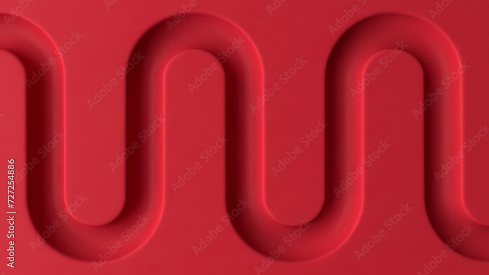 Poster red abstract 3d background. smooth light, realistic graphics. 3d rendering