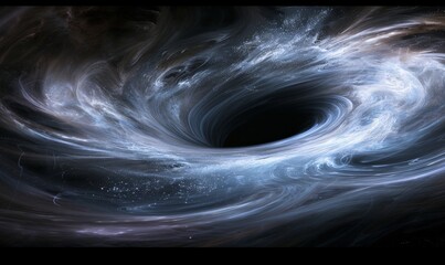 a black hole looking down, galaxy in space