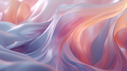 Translucent layers of soft pastel hues melding together to form an abstract background. Generative AI