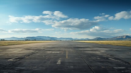 Unoccupied Airport Runway Generative AI