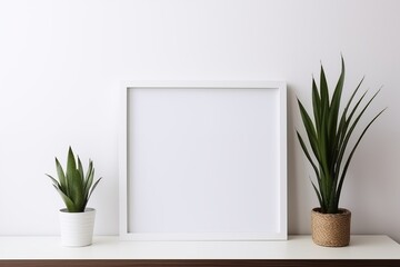 Minimalist Interior Design with Mockup Frame