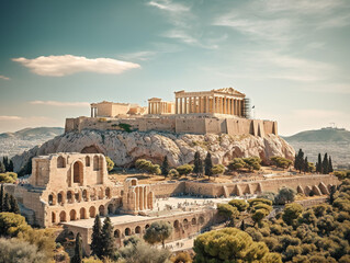 "The Acropolis in Athens, Greece, showcasing its iconic ruins and timeless beauty."