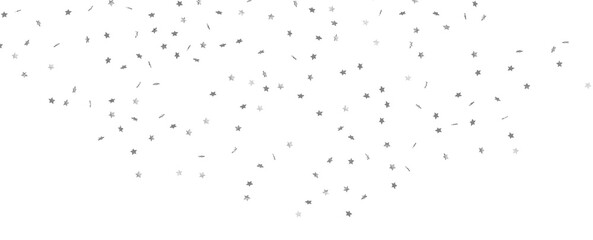 Seamless pattern with small silver stars on white background.