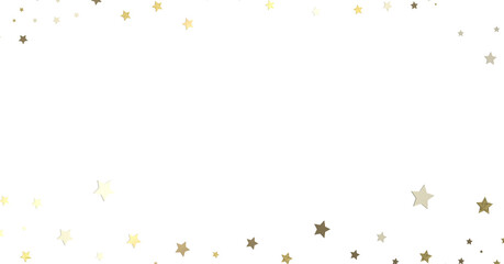 Gilded Wonders Unleashed: 3D Gold Stars Rain Illustration Mesmerizes Viewers