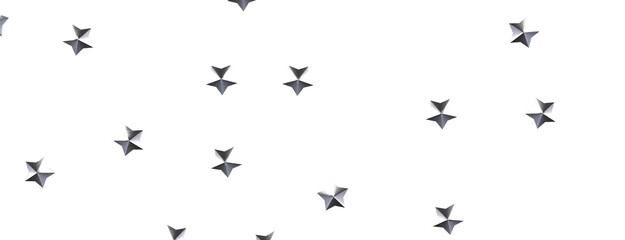 Festive Celestial Cascade: Mesmerizing 3D Illustration of Descending Christmas Stars