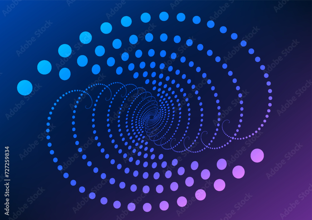 Poster abstract background circular geometric shapes arranged in waves. arrange in order from small to larg
