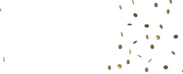 Golden Bliss: Exquisite 3D Illustration of Blissful Gold Confetti