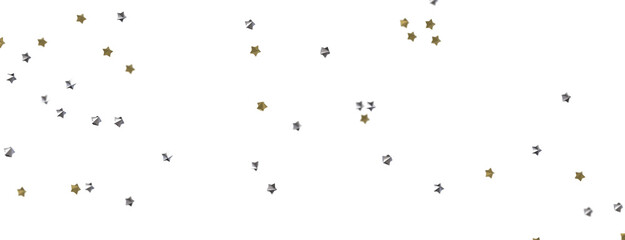 Celestial Cascades: 3D Illustration Conjures a Rainfall of Gold Stars