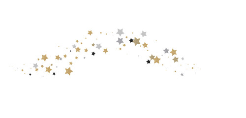 Celestial Christmas Symphony: Enthralling 3D Illustration of Falling Holiday Starbursts