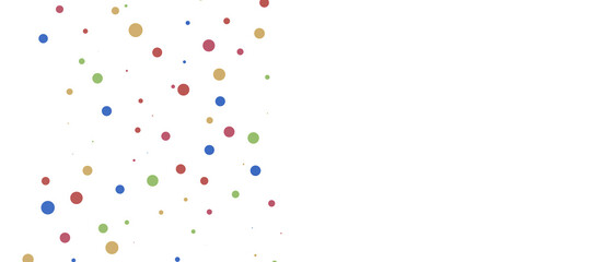 Multicolor confetti abstract background with a lot of falling pieces, isolated on a white background. Festive decorative tinsel element for design