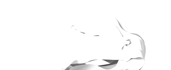 White stripe pattern futuristic background. 3d render illustration