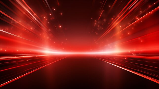 The red background with the lights passing by is full of energy and purpose. The blank space also provides space for adding text or text as you wish. It's a picture that creates excitement.