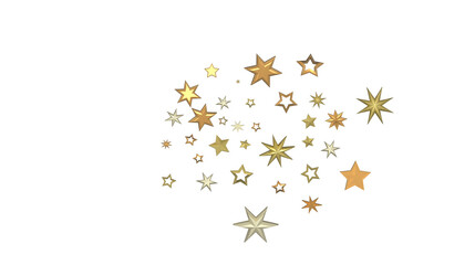 Twinkling Christmas Trail: Exquisite 3D Illustration of Falling Festive Starry Traces