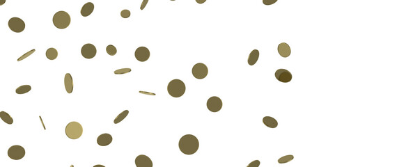 Radiant Revelry: Dynamic 3D Illustration of a Radiating Gold Confetti Celebration