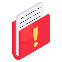 A creative design icon of folder error 