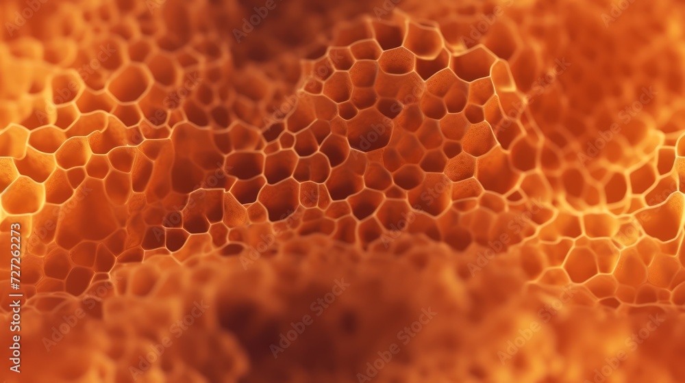Poster Bubbly and porous texture of sponge. Generative AI