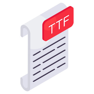 Editable design icon of ttf file