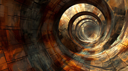 Abstract Spiral Shaped Tunnel