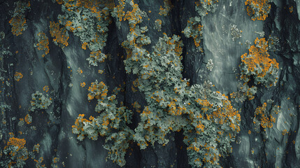 Aerial View of a Tree Covered in Lichen