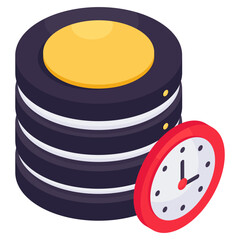 Trendy design icon of server history 