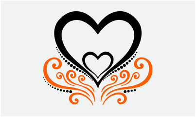 Heart Vector and Graphics, heart with wings and heart