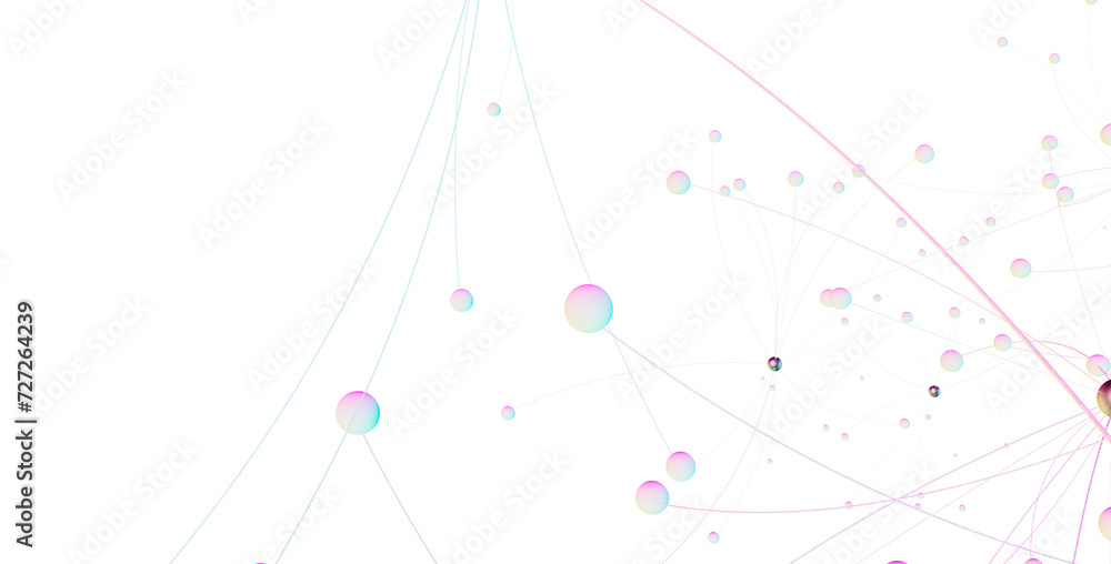 Poster Abstract digital background of points and lines. Glowing plexus. Big data. Network or connection.