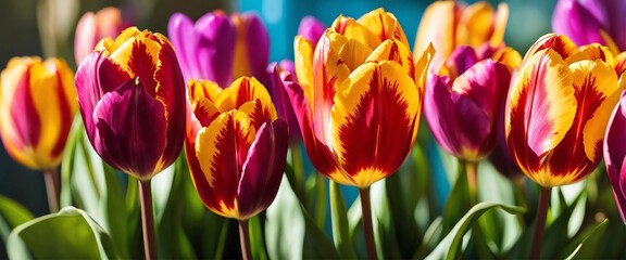 Fototapeta premium bouquet of tulips 