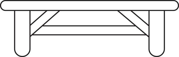 Bench Thin Line Icon