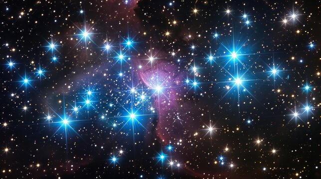 Conceptual image of the Collinder Cluster, showcasing its distinctive coathanger shape and star arrangement Generative AI