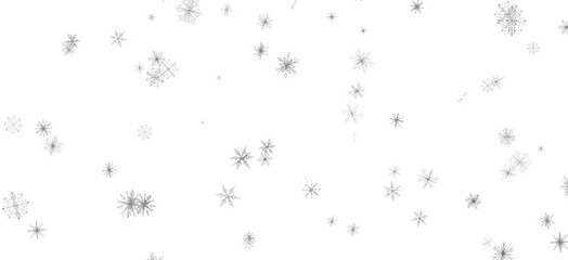 With Realistic Snowflakes Overlay On Light Silver Backdrop. Xmas Holidays