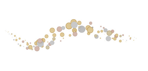 Radiant Festivity: Spectacular 3D Illustration Showcasing Radiating gold Confetti