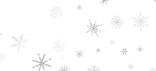 With Realistic Snowflakes Overlay On Light Silver Backdrop. Xmas Holidays