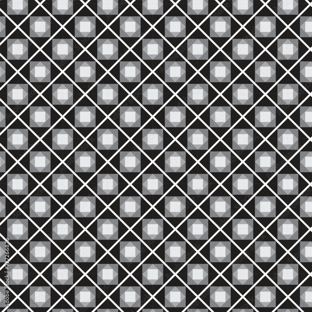 Poster abstract repeatable grey black rectangle stylish pattern.