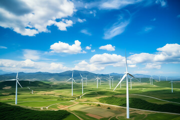 Green Horizon: Picturesque Renewable Energy Farms Blending with Nature