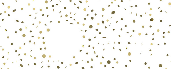 Radiant Revelry: Dynamic 3D Illustration of a Radiating Gold Confetti Celebration