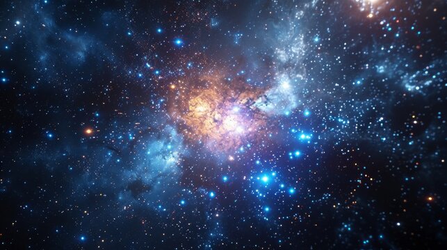 Conceptual image of the Trumpler Star Cluster, emphasizing its massive and luminous stars Generative AI