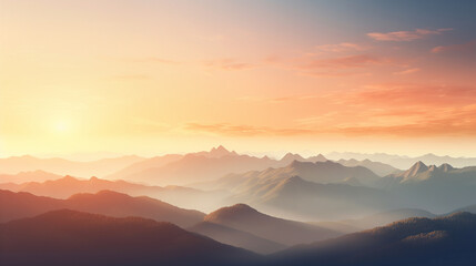 Obraz premium sunrise over the mountains