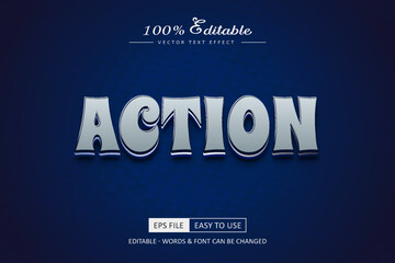 Action editable text effect vector file full editable