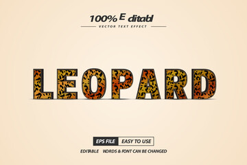 Animal lettering Leopard pattern text effect