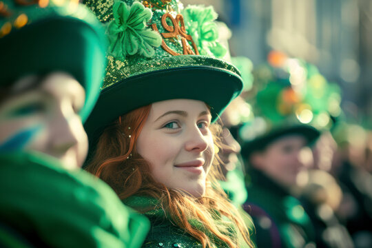 St. Patrick's Day Parade In Dublin, Ireland.