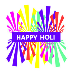 an abstract illustration of colorful splashes of Happy Holi - festival of colors