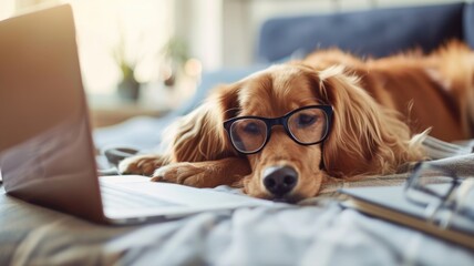 Dogs adding a dose of relaxation and happiness to a productive work environment.