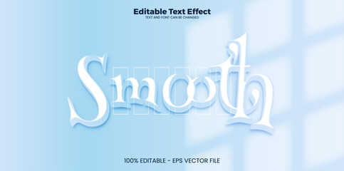 Smoth editable text effect in modern trend style